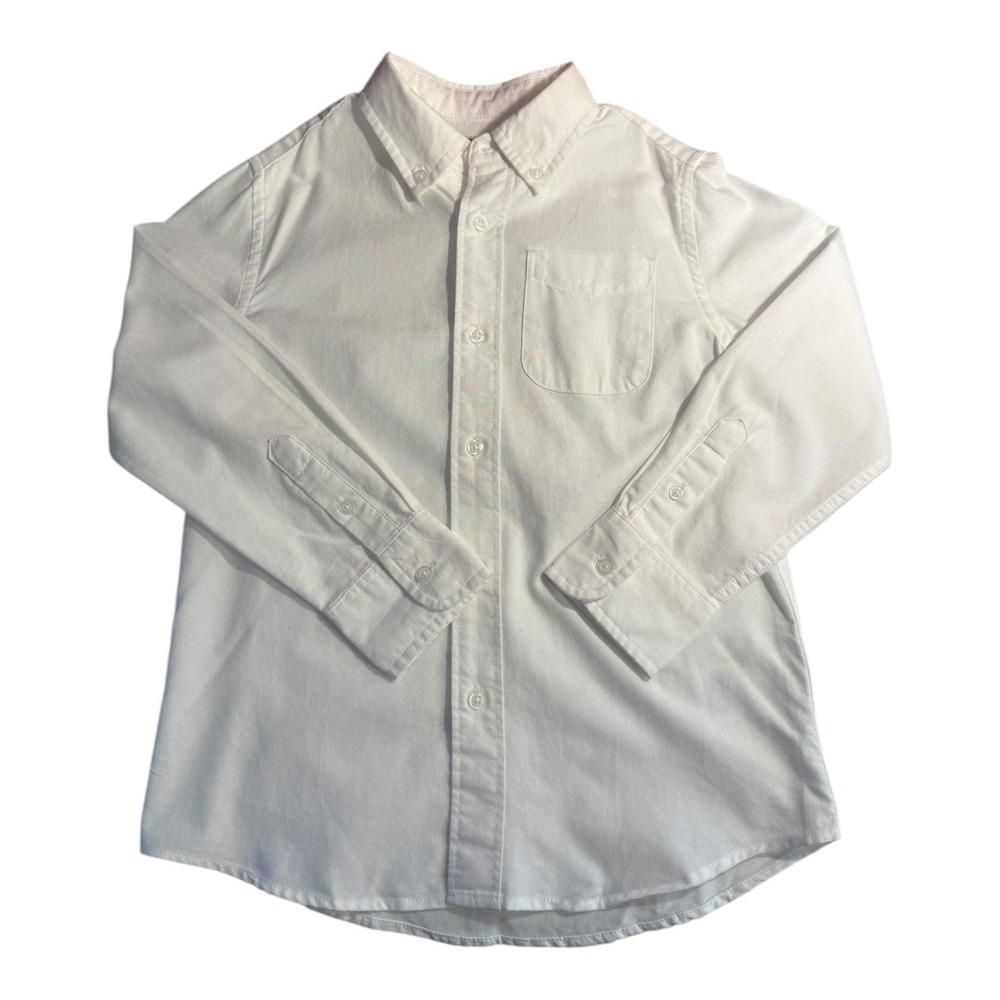 Crewcuts White Oxford Button Down Shirt Long Sleeve Boys Size 4-5‎